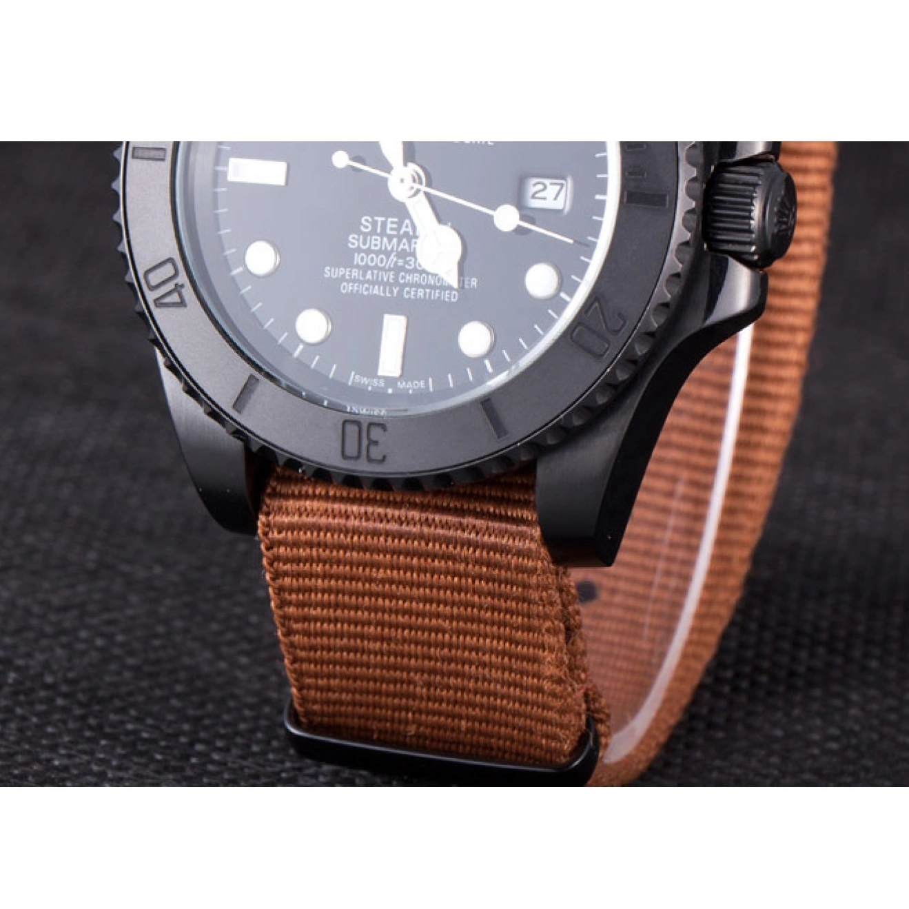 Aaa replica MK Brown Fabric STEALTH 621388 Band rl426 Rolex IV Submariner 0701